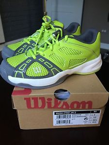 New Boys Wilson Rush Pro Jr2 Sneaker, Lime Green & Grey, Size 4