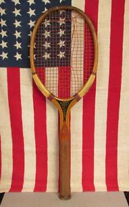 Vintage FJ Bancroft Antique Wood Tennis Racquet The Winner early 1900s Display