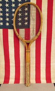 Vintage 1920s Wright & Ditson Wood Tennis Racquet Big Bill Tilden Aristo Antique