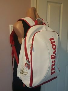 WILSON 100 YR TOUR Tennis  BACKPACK white Red