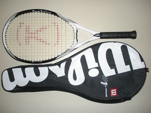 WILSON K-FACTOR K-THREE FX OS 115  K-3 TENNIS RACQUET 4 3/8  27.5" (NEW STRINGS)