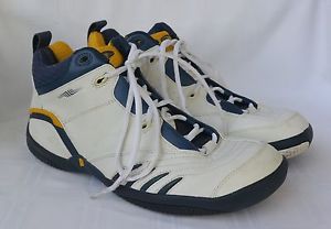 PRINCE Mens TENNIS Shoes White Blue Yellow Padded Insole Heel 8P310234 9.5 42.5
