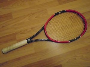 Wilson Pro Staff 97LS Tennis Racket. 4 1/4. Luxilon 4g. Excellent.