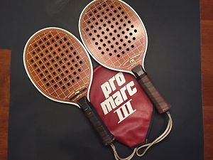 Two Marcraft Autograph Paddle Ball Paddleball Paddles