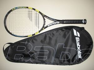 BABOLAT AEROPRO DRIVE PLUS ORIGINAL MP TENNIS RACQUET 4 1/2  27.5" (NEW STRINGS)