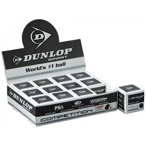 12 x Dunlop Competencia Punto Amarillo Pelotas De Squash -menor DOCENA PRECIO