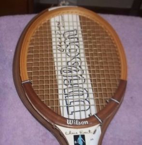 Wilson Chris Evert Autograph Model Wilson Wooden Tennis Racquet WITH COVER