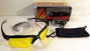 Ektelon Racquetball Goggles Squash eyewear Speed Black 3 lenses NWB