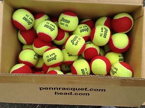 50 used CHILDREN'S LOW COMPRESSION tennis balls --  High Quality,  PENN