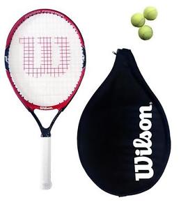 Wilson Roger Federer 23" Raqueta De Tenis Junior + 3 Bolas (Rojo/Negro)