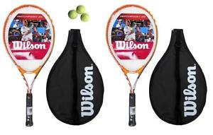 2 x Wilson Matchpoint 25 Raquetas De Tenis + 3 Bolas