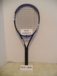 Prince O3 Hybrid Shark MP 100 Tennis Racquet 4 3/8 - NEW STRINGS/GRIP