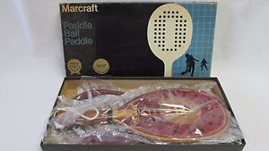 NOS Unused Vintage Marcraft Paddle Ball Paddles Lot of 2 In Original Box