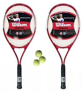 Wilson Grand Slam XL 2 x Raqueta De Tenis Juego + 3 Bolas