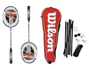 Wilson [N]Nano Fuerza Bádminton Juego Con Red, Mensajes & Volantes