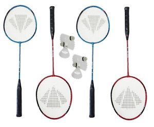 Carlton Powerblade Partido 4 Jugadores Set De Raquetas con 6 Volantes