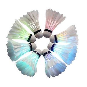 BLUBOON(TM) LED Badminton Set Shuttlecock Dark Night Glow Birdies Lighting fo...