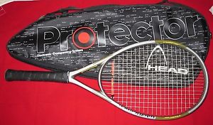 HEAD INTELLIGENCE TENNIS RACKET W/HEAD PROTECTOR CASE 4 3/8 GRIP- INTELLIFIBER