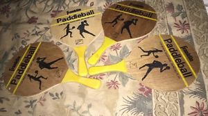 Lot of 4 Vintage Franklin Paddle Ball Paddles Paddle ball Beach Backyard Play
