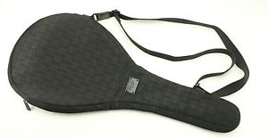 MICHAEL KORS MK Circle Logo Black Neoprene Tennis Racket Cover Case