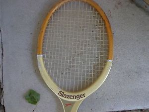 Vintage SLAZENGER COMMANDER Wood Tennis Racquet Made in England