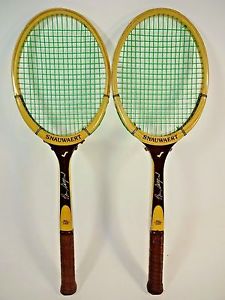 x2 VTG - Brian Gottfried Junior 1 wooden Snauwaert tennis racquet - 6.25" Grip