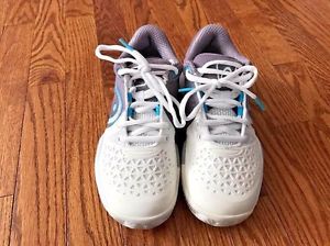 Head Womens White Gray Aqua Tri-NRG Tennis Shoes - Sz 6.5