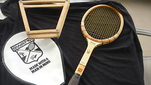 Wilson "Jack Kramer" Autograph Vintage Wood Tennis Racquet 4 5/8" Medium