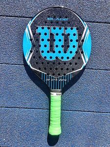 2017 Wilson Blade Platform Tennis Paddle (Black/Blue)