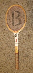 VTG 1970s BILLIE JEAN KING BANCROFT WIMBLEDON MODEL WOOD TENNIS RACQUET RACKET