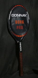 Donnay Borg Pro Wooden Tennis Raquet - Light / Medium 4 with Original Head Cover