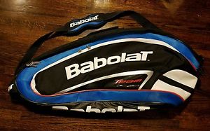 Babolat Team Tennis Bag 3 Raquets Blue Black Zipper Comp. Never Used