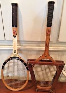 Vtg Pancho Gonzales Signature Spalding & Olympic Driver Tennis Rackets & Press