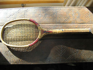 Antique Wright and Ditson Reliance Wood Tennis Racket