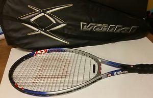 Sampras Grand Slam Titanium Tennis Racquet and Volkl Zipper Storage Case Bag