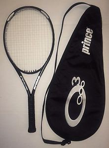 Preowned Prince O3 Silver Tennis Racquet Racket 27.75" with Cover