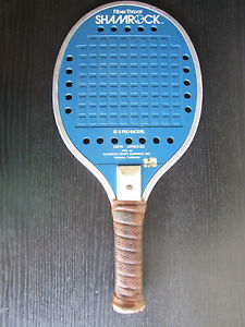 VTG Shamrock Fiber Throat Paddleball Beach Tennis Racquet ST-3 Pro Model Blue