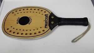 Vintage Marcraft Black Beauty Paddle Ball Racquet Ball Paddle