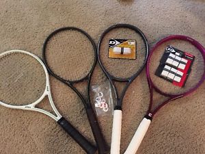 Lot Of 4 Classic Tennis Racquets (Prince Graphite, Spectrum, Yamaha)