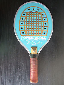VTG PowerPaddle Brian Lee Paddleball Beach Tennis Racquet Balmforth Handle Teal