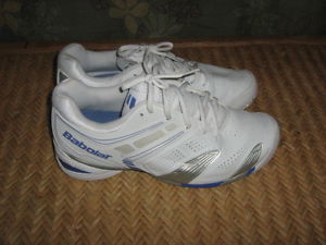Babolat Men's Tennis Shoe Size10.5M White / Silver / Blue