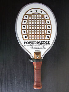 VTG PowerPaddle Brian Lee Paddleball Beach Tennis Racquet Balmforth Handle WHT