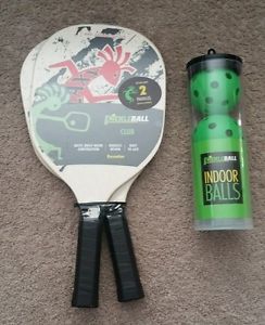 New Pickle Ball Pickleball Now Galaxy Bundle Set Lot of 2 Paddles and 3 Balls