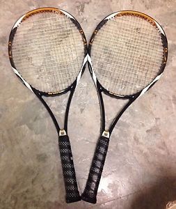 ( 2) Wilson K Factor K Blade TEAM 4 3/8 grip Tennis Racquets