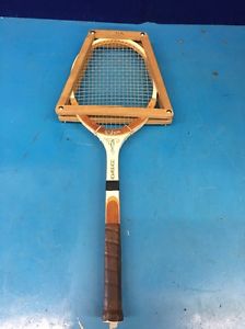 Tennis Wilson Advantage Wood Racquet Vintage  Spading Cover Racket JAY6
