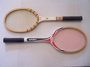 Vintage Wilson Tennis Racquet Lot of 2 Jack Kramer Autograph Sport Wood Leather