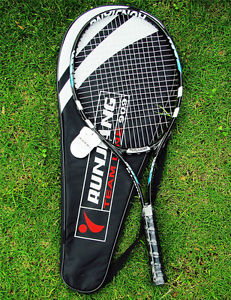 New 1X Black Top Quality high-strength Aluminium Alloy Tennis Racquet 4 3/8 Bag