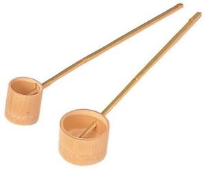 NEW Japanese Shinto Shrine Bamboo Ladle Water Hishaku φ80mm Takasho Free Ship