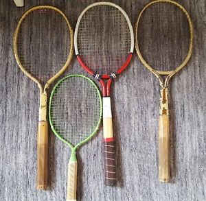 3 Dayton Tennis Rackets and 1 Dayton Racquetball racquet