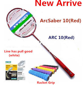 ARC10 red T-joint ArcSaber 10 Badminton Racket 100% Carbon Rackets High Quality